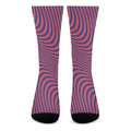 Psychedelic Illusion Print Crew Socks