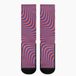 Psychedelic Illusion Print Crew Socks