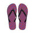 Psychedelic Illusion Print Flip Flops