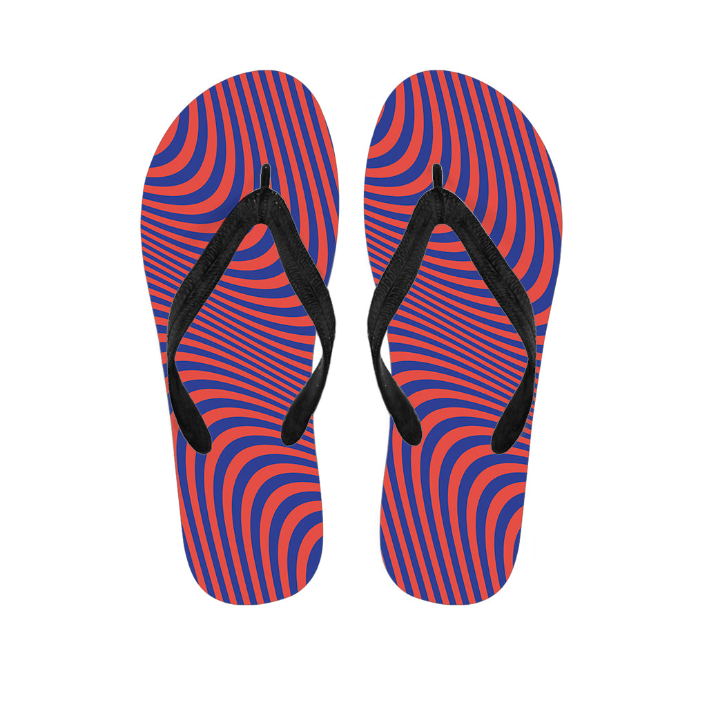 Psychedelic Illusion Print Flip Flops