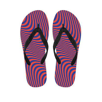 Psychedelic Illusion Print Flip Flops