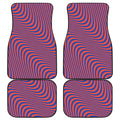 Psychedelic Illusion Print Front and Back Car Floor Mats