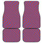 Psychedelic Illusion Print Front and Back Car Floor Mats