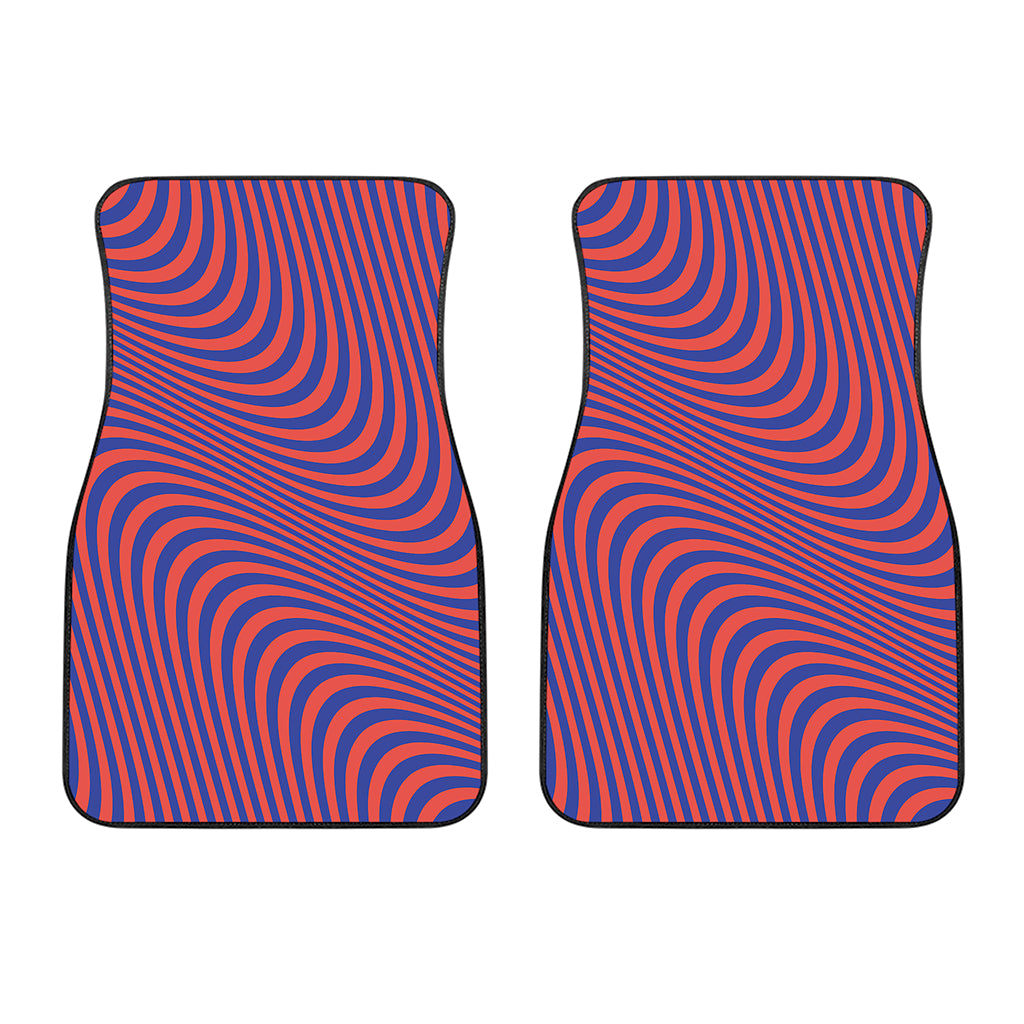 Psychedelic Illusion Print Front Car Floor Mats