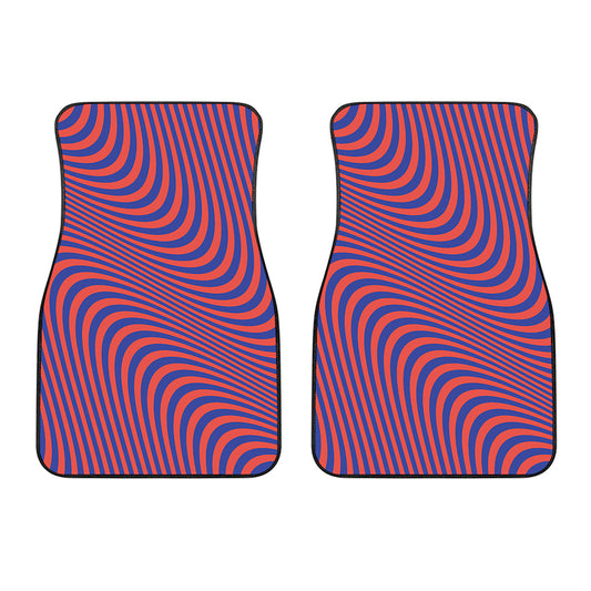 Psychedelic Illusion Print Front Car Floor Mats