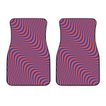 Psychedelic Illusion Print Front Car Floor Mats