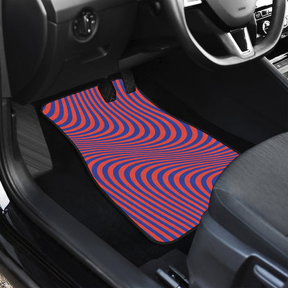 Psychedelic Illusion Print Front Car Floor Mats