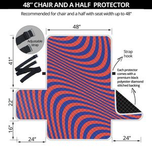 Psychedelic Illusion Print Half Sofa Protector