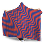 Psychedelic Illusion Print Hooded Blanket