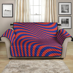 Psychedelic Illusion Print Loveseat Protector