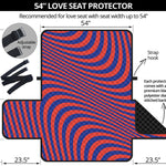 Psychedelic Illusion Print Loveseat Protector