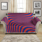 Psychedelic Illusion Print Loveseat Protector