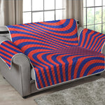 Psychedelic Illusion Print Loveseat Protector