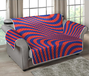 Psychedelic Illusion Print Loveseat Protector