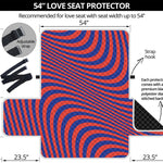 Psychedelic Illusion Print Loveseat Protector