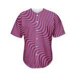 Psychedelic Illusion Print Men's Baseball Jersey