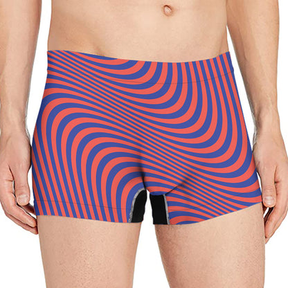 Psychedelic Illusion Print Men's Boxer Briefs