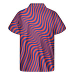 Psychedelic Illusion Print Men's Short Sleeve Shirt