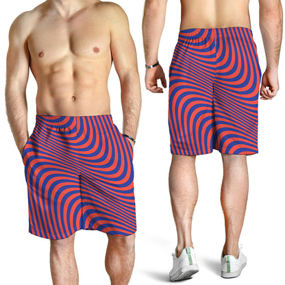 Psychedelic Illusion Print Men's Shorts