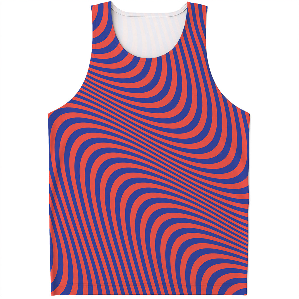 Psychedelic Illusion Print Men's Tank Top