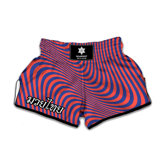 Psychedelic Illusion Print Muay Thai Boxing Shorts
