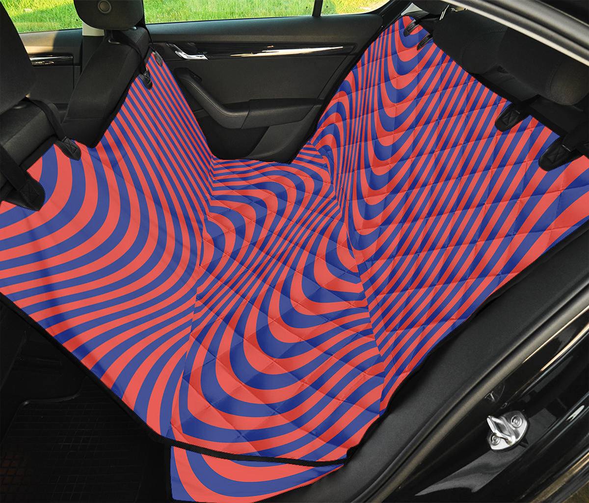 Psychedelic Illusion Print Pet Car Back Seat Cover