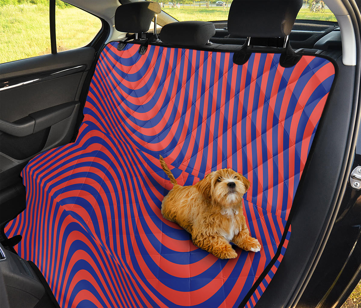 Psychedelic Illusion Print Pet Car Back Seat Cover