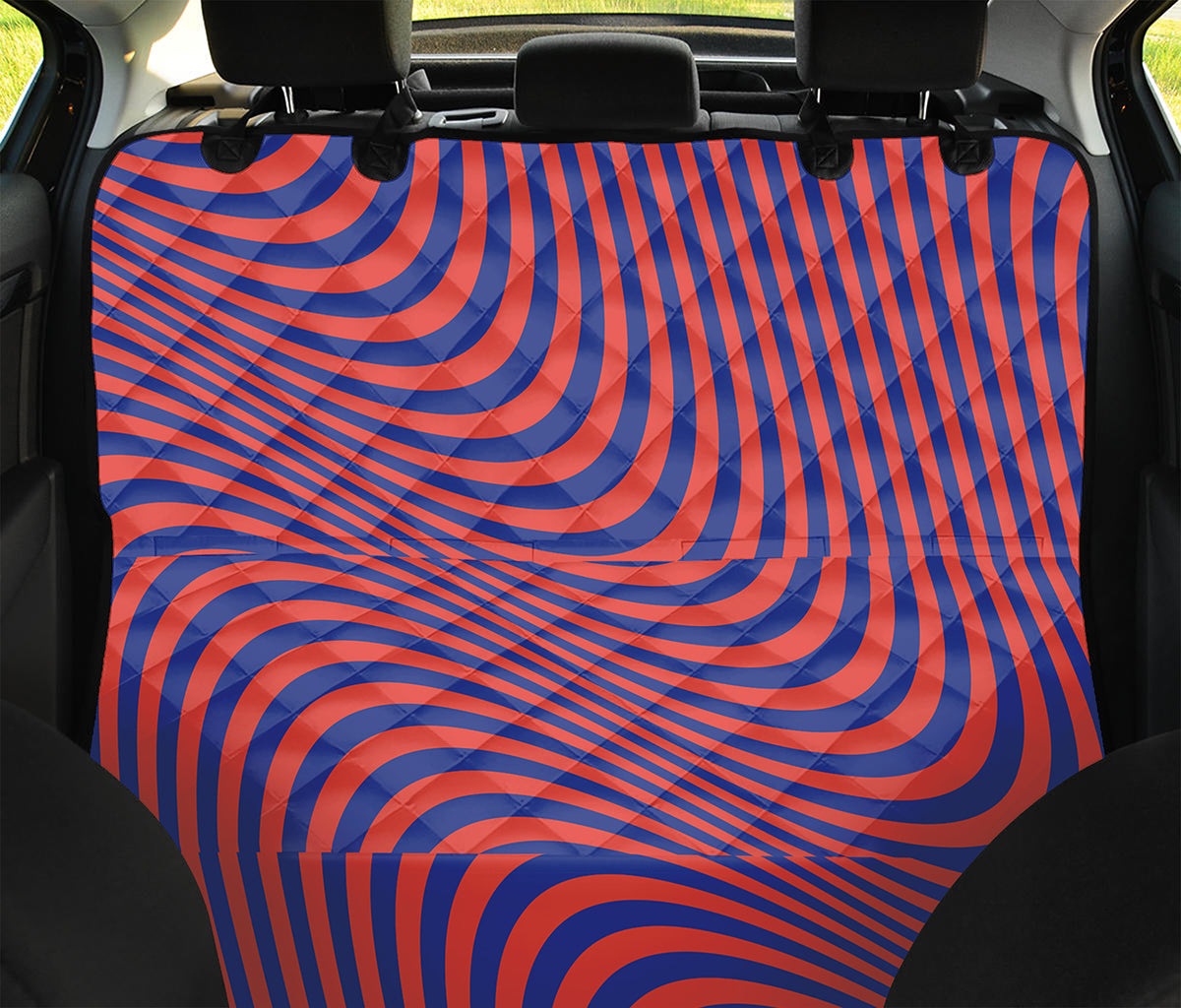 Psychedelic Illusion Print Pet Car Back Seat Cover