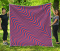 Psychedelic Illusion Print Quilt