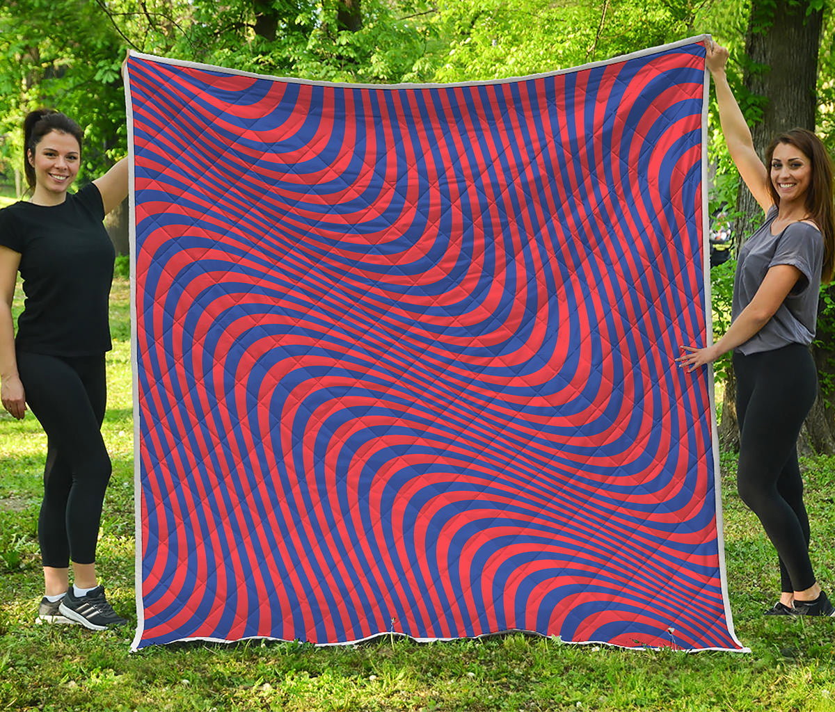 Psychedelic Illusion Print Quilt