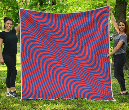 Psychedelic Illusion Print Quilt