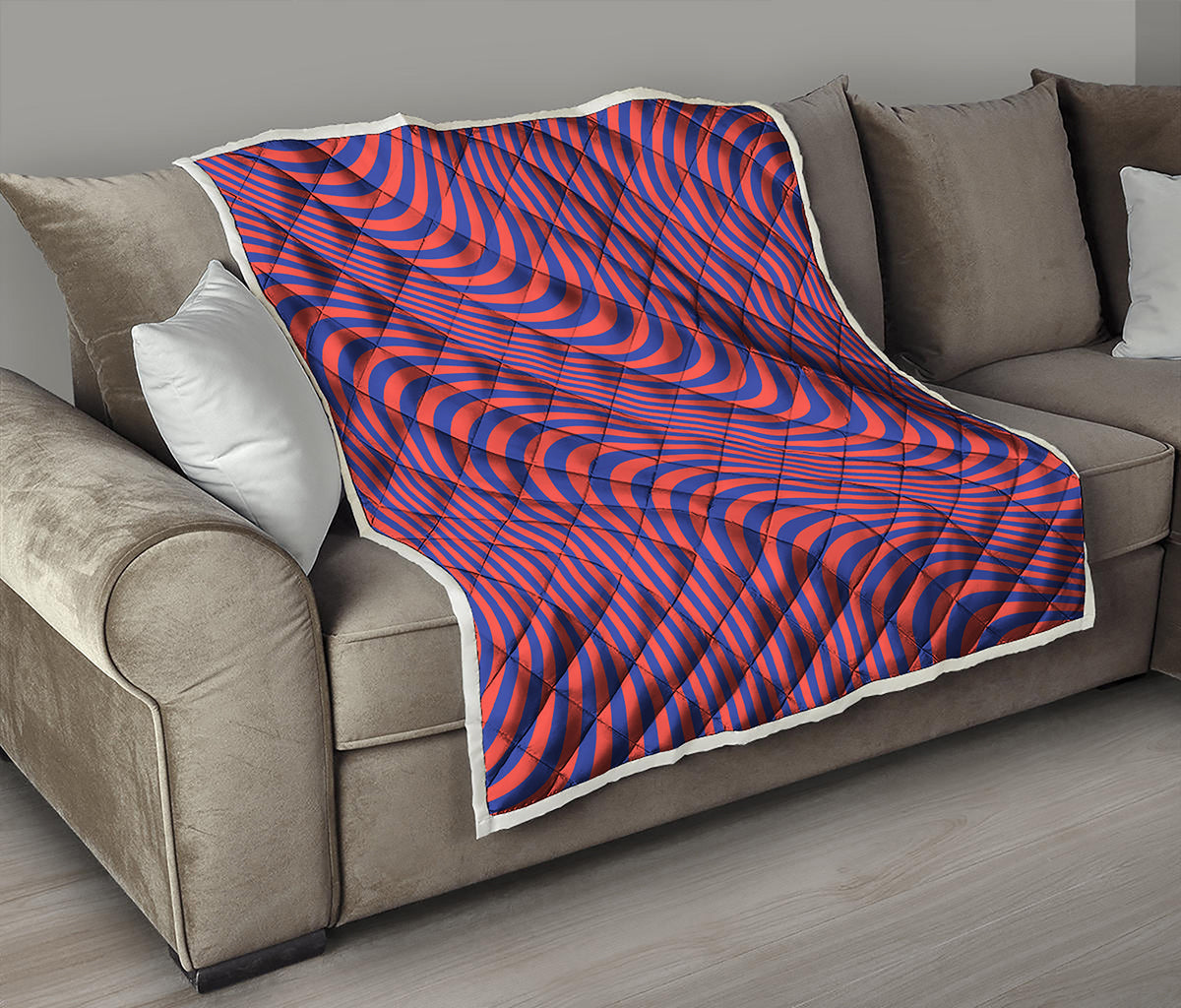 Psychedelic Illusion Print Quilt