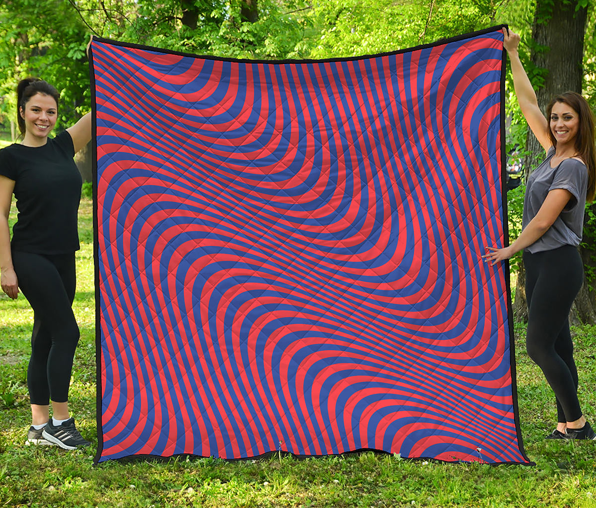 Psychedelic Illusion Print Quilt