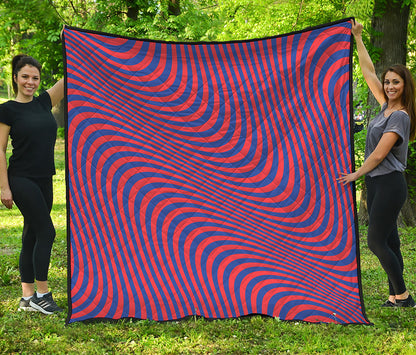 Psychedelic Illusion Print Quilt