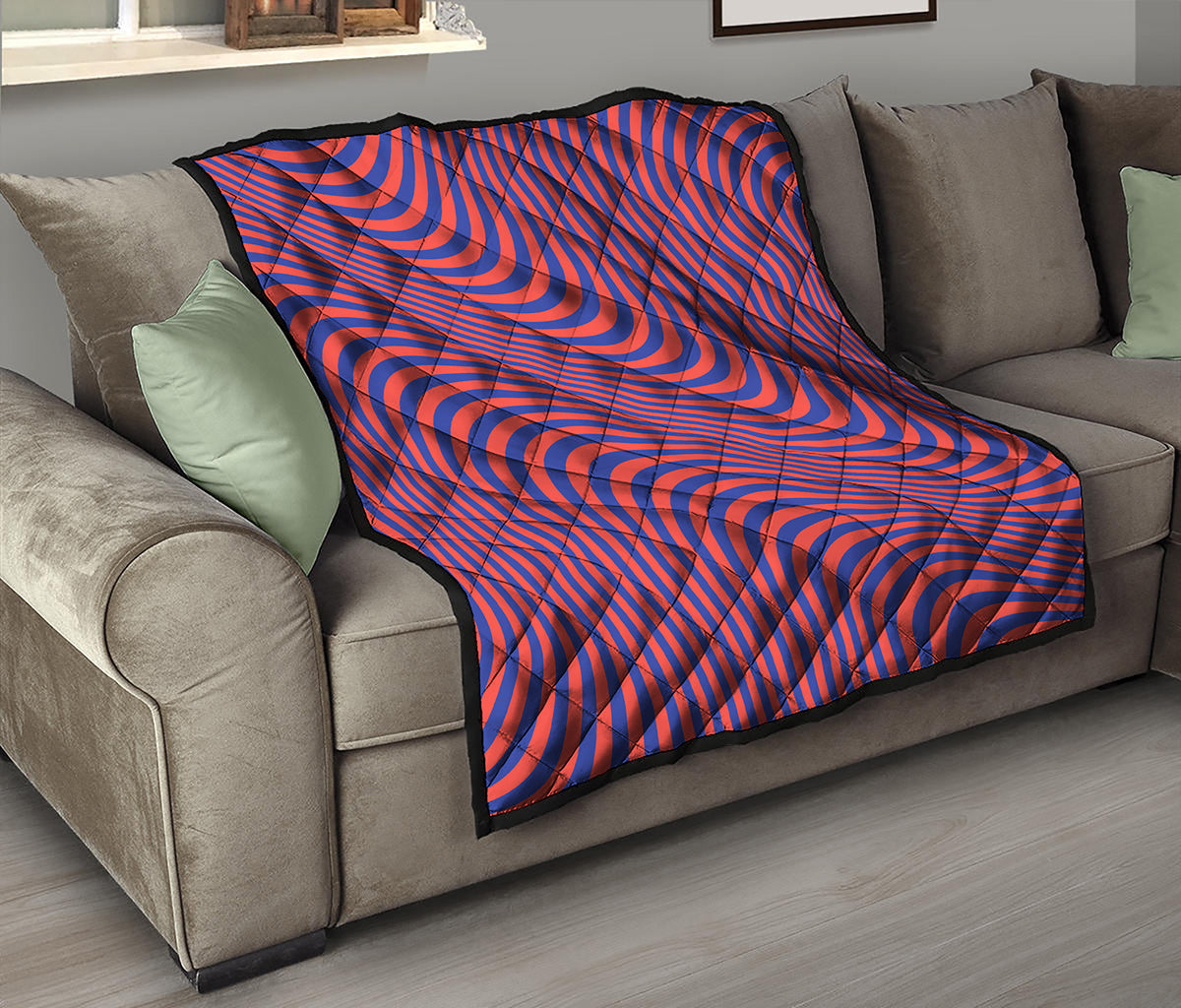 Psychedelic Illusion Print Quilt