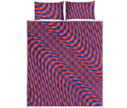 Psychedelic Illusion Print Quilt Bed Set