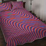 Psychedelic Illusion Print Quilt Bed Set