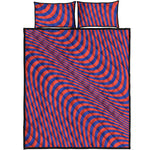 Psychedelic Illusion Print Quilt Bed Set