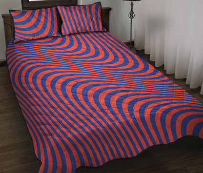 Psychedelic Illusion Print Quilt Bed Set