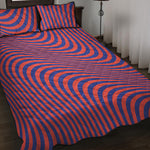 Psychedelic Illusion Print Quilt Bed Set