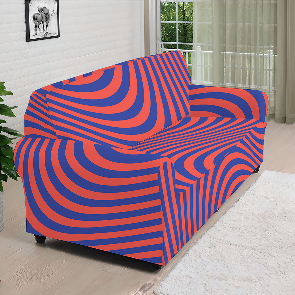 Psychedelic Illusion Print Sofa Cover