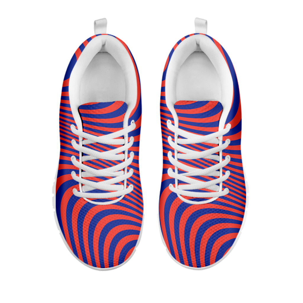 Psychedelic Illusion Print White Sneakers