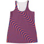 Psychedelic Illusion Print Women's Racerback Tank Top