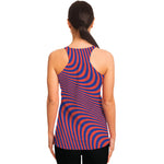 Psychedelic Illusion Print Women's Racerback Tank Top