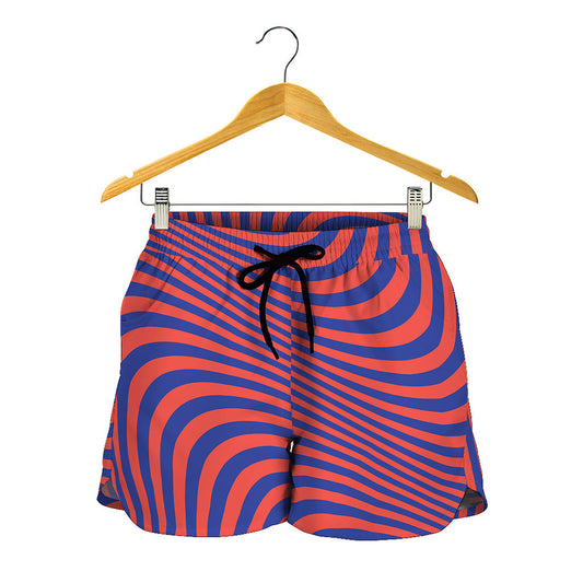 Psychedelic Illusion Print Women's Shorts
