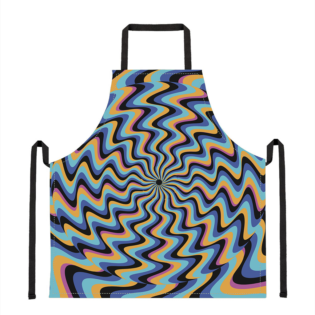 Psychedelic Illusory Motion Print Apron