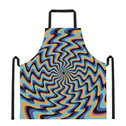 Psychedelic Illusory Motion Print Apron