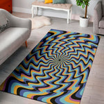 Psychedelic Illusory Motion Print Area Rug
