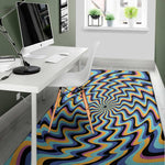 Psychedelic Illusory Motion Print Area Rug