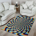 Psychedelic Illusory Motion Print Area Rug